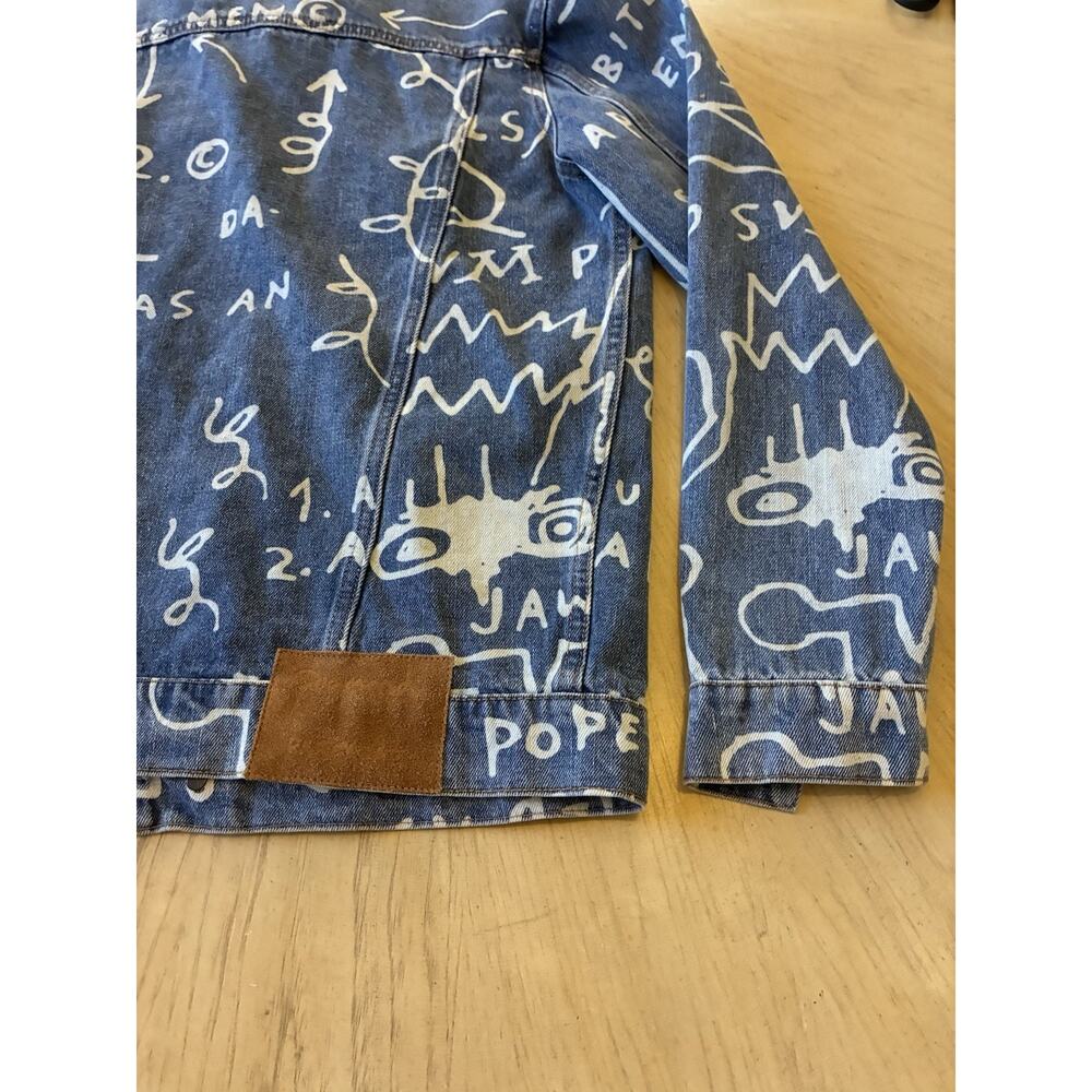 Diamond Supply X Basquiat Doodle Denim Jacket Limited All Over Graphic Print S - Picture 15 of 16